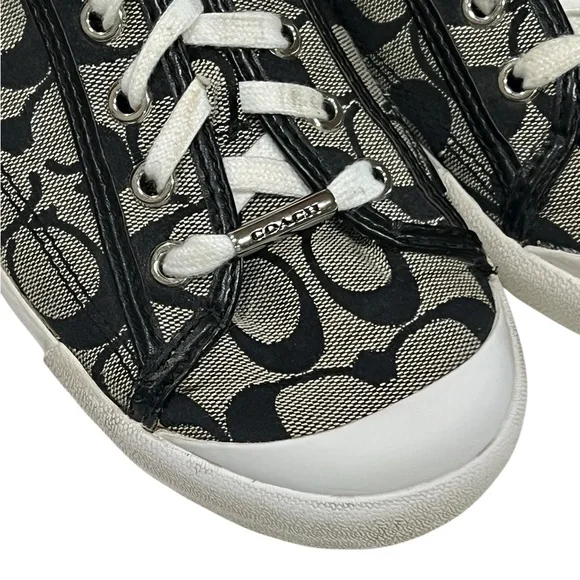 COACH Francesca Monogram Sneaker Black Y2K Size 9 - Picture 5 of 11